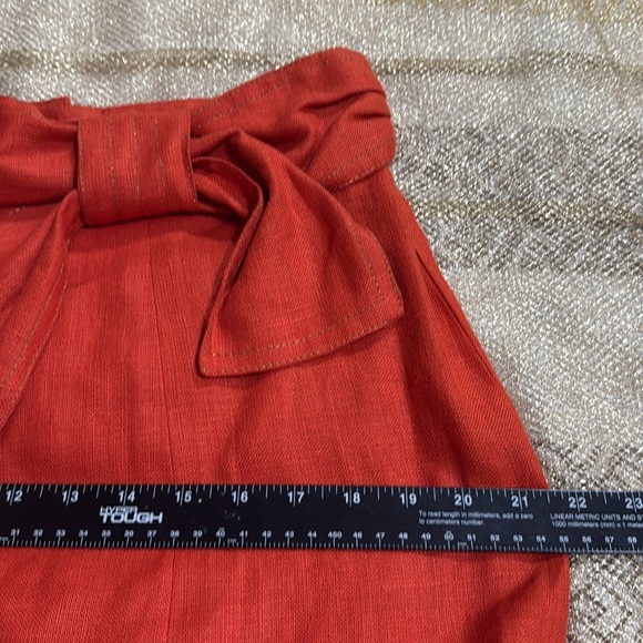 (R9) LERMAJ 100% linen vintage skirt from the 70s, size 14 oranges - Picture 7 of 13